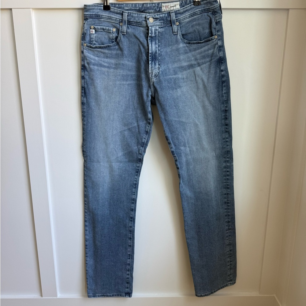 Ag Adriano Goldschmied Light Blue Everett Slim Straight Jeans